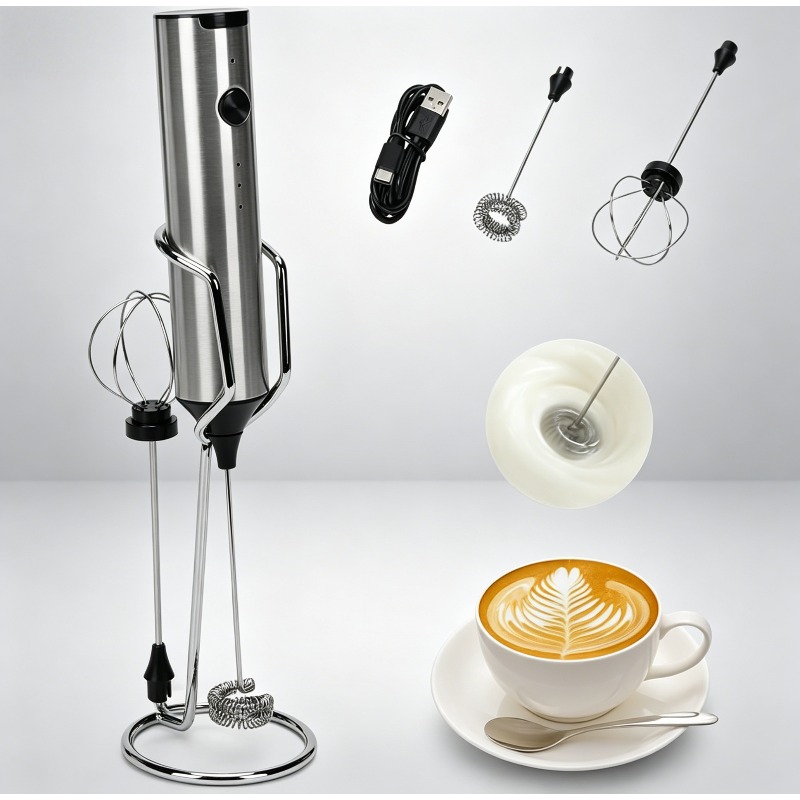 Portable Blender Usb Rechargeable - Fouet Électrique Rechargeable USB, Mini Mousseur